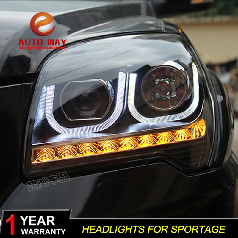 Чехол для автомобильных фар Kia Sportage фары 2009 2011 светодиодный DRL Объектив