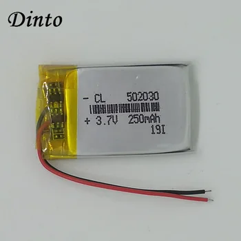 

250mAh 3.7V Rechargeable 502030 Battery Li-ion Polymer Batteries Lithium Li-po Cells for MP3 MP4 DVR Bluetooth Speaker Headsets