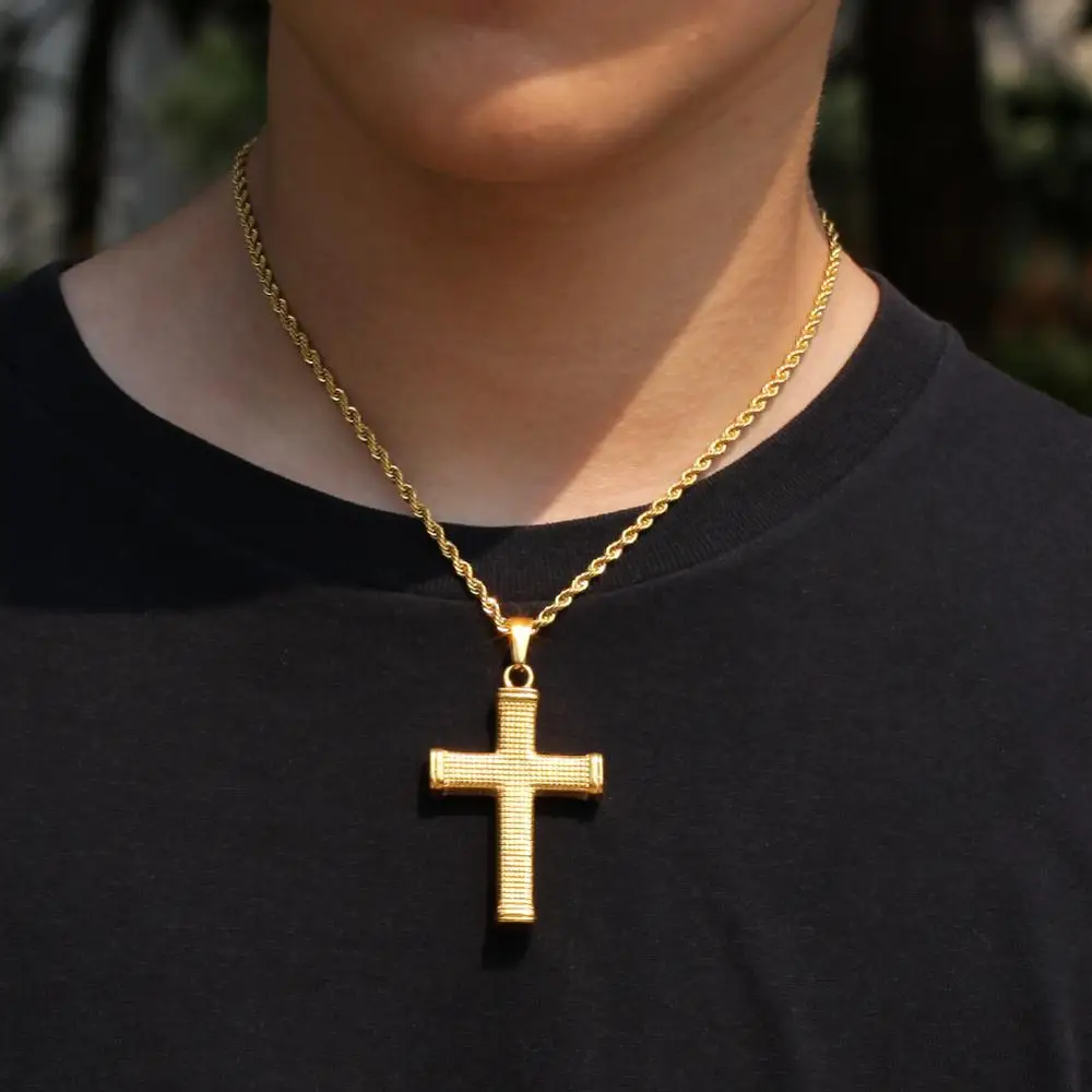 

2020 Stainless Steel Not fade Choker Custom cross Necklace Personalized Jewelry Men Pendant Necklaces Women Best Friend Gift