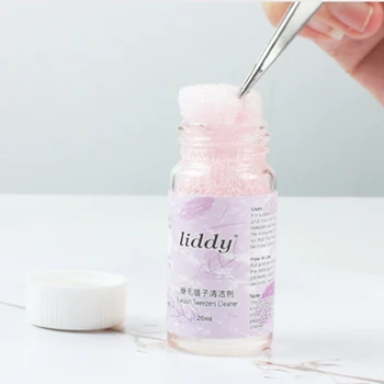 

20ml Eyelash Glue Remover Liquid Eyelash Tweezers Cleaning Sponge Professional Eyelashes Extension Cleaner Makeup Accessories