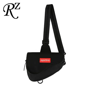 

Canvas UNISEX chest bag Pistol shaped crossbody bag Color contrast Chest Pack high-capacity couple chest bags cute shoulder bag