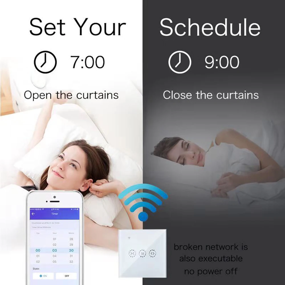Tuya/ewelink Smart Life WiFi шторный переключатель для рольставни Электрический мотор Google Home Alexa Голосовое управление Умный дом