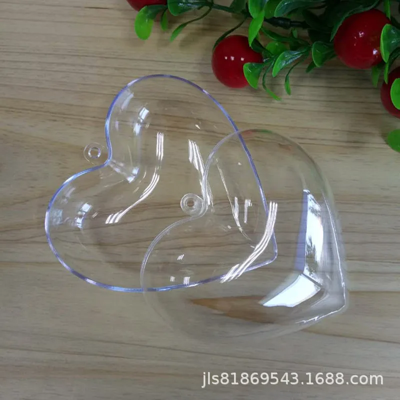 

10 PCs Starting PS Transparent Heart-shaped Plastic Box Silver Onions Cartridge Creative Cool Candy Box Christmas Gift Box