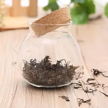 

Food Glass Storage Sealed Jar with Cover Kitchen Storage Bottles Home Transparent for Loose Tea Sugar Coffee Bean Preservation