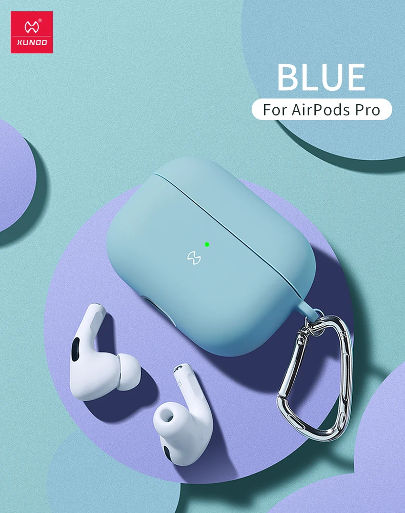 Противоударный чехол для Apple AirPods Pro, чехол для наушников из жидкого силикона и резины, защитный чехол для Airpod 3, защита от пыли - Цвет: Blue