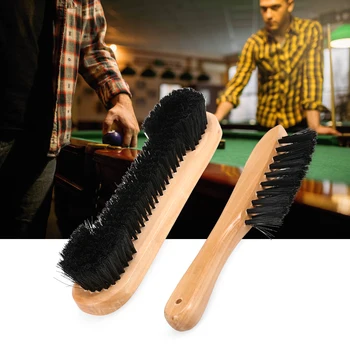 

Snooker Billiard Brush Set Pool Lightweight Table Corner Brush and Rail Brush Set Billiard Table Cleaning Kit Wooden Cleaner