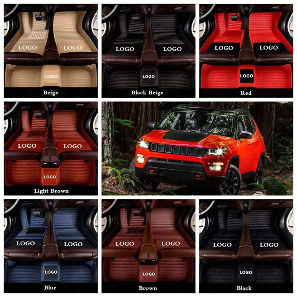 Автомобильный напольный коврик для Jeep Renegade Wrangler Grand Cherokee Commander Compass Patriot
