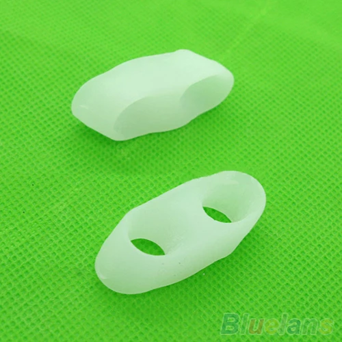 1 Pair Silicone Gel Tail Toe Orthotics Straightener Separator Toe Protector Little Finger Bunion Corrector Pain Relief