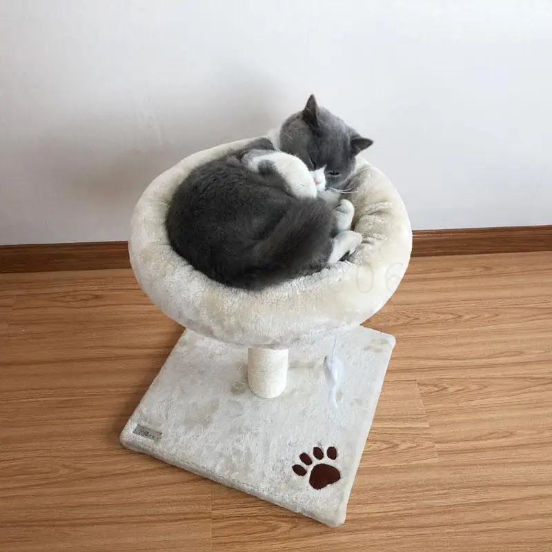 Четыре сезона увеличенный кошачий помет маленький кот альпинистская рамка сизаль-кошка скретч доска дерево дом жир кошка игрушки - Цвет: Model 1