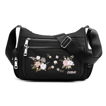 Модные женские сумки, повседневные сумки через плечо, женские сумки через плечо с несколькими отделениями, вышитые тканевые сумки, водонепроницаемые