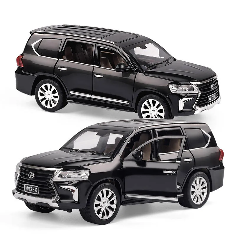 1:24 Масштаб моделирование модель автомобиля сплав Lexus LX570 литья под давлением Металл внедорожный оттягивающийся автомобиль игрушка модель Детская Коллекция подарков
