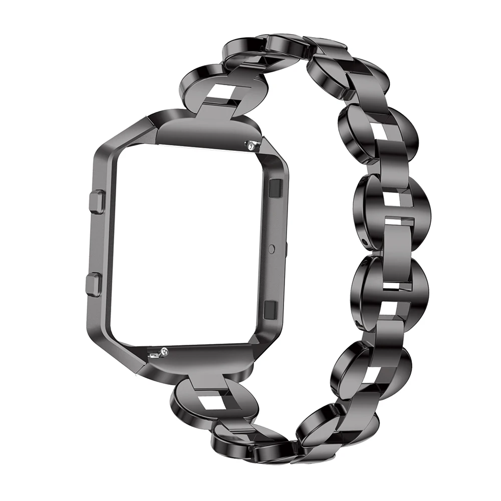 Крутой ремень для fitbit blaze металлический браслет из нержавеющей стали со стразами