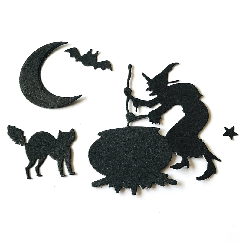 

Halloween witch cat Metal Cutting Dies Stencil Scrapbooking DIY Album Stamp Paper dies scrapbooking craft dies