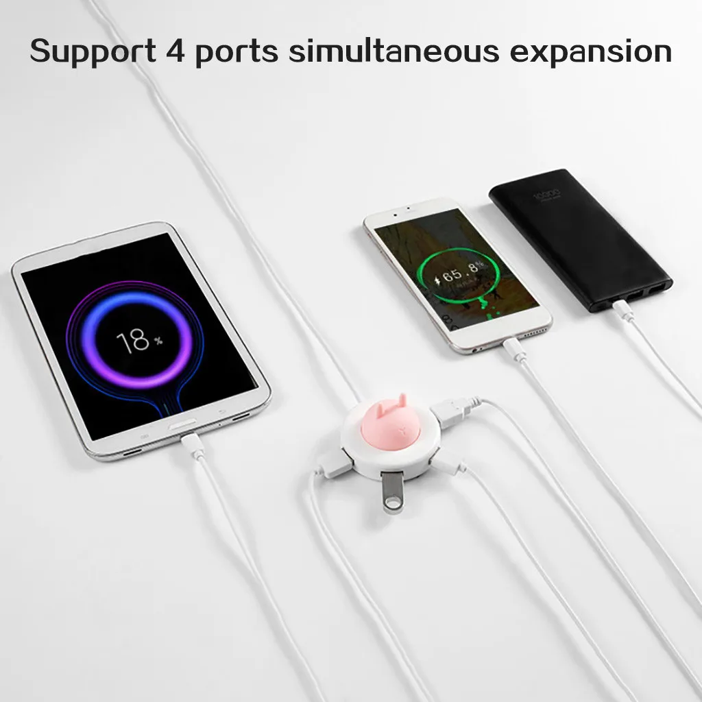 CARPRIE usb-хаб 2,0 4 порта Супер скорость USB2.0 концентратор с ночной LightSplitter кабель несколько USB порт расширитель светодиодный для ПК компьютер