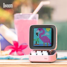 Divoom Ditoo Retro Pixel Art Bluetooth Portable Speaker Alarm Clock DIY LED Display Board, New Year Gift Home Light Decoration