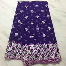 Хлопковая швейцарская вуаль с цветком сливы в швейцарском стиле, Высококачественная хлопковая ткань для детей 5 лет, новейшая африканская Французская ткань PL02