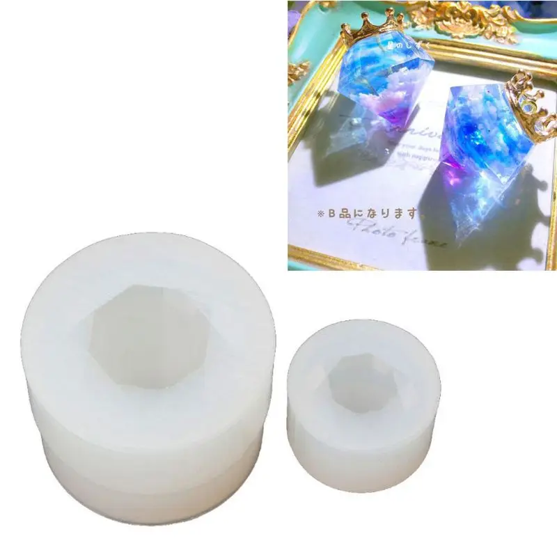 

2Pcs Small Beautiful Faceted Diamond Silicone Resin Mold Jewelry Making Tools