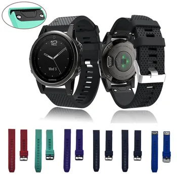 

20mm Silicone Strap For Garmin Forerunner 5S Quick Release Band For Garmin Fenix 5S Plus Watch For Garmin Fenix 6S Pro