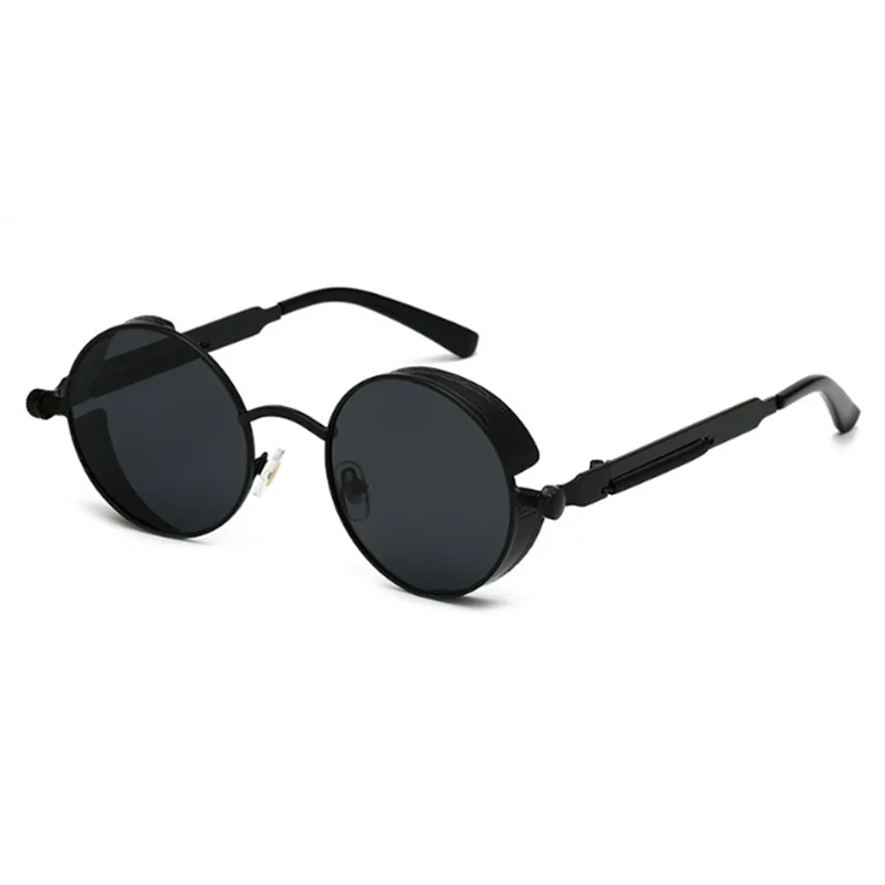 Round Metal Myopia Glasses Gothic Steampunk Vintage Shield Eyewear Shades Prescription 0 -0.5 -0.75 -1.0 -2.0 -3.0 To -6.0