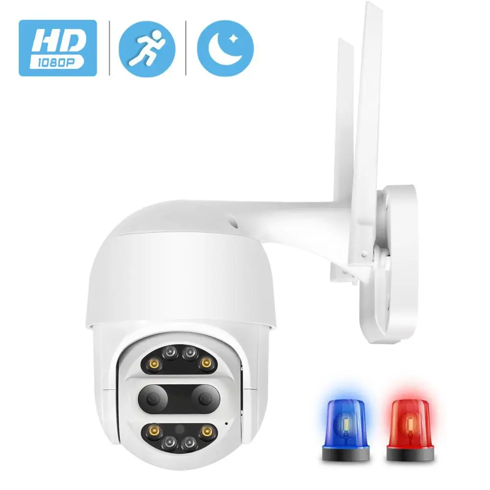 Скоростная купольная IP камера HD 1080P PTZ Wi Fi автослежение сигнализация