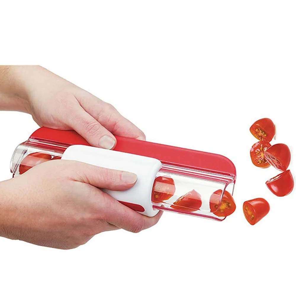 1 шт. пластиковый ручной томатный слайсер, салат овощерезка, многофункциональный слайсер на молнии, фруктовые инструменты, полезные товары для дома, кухонные инструменты