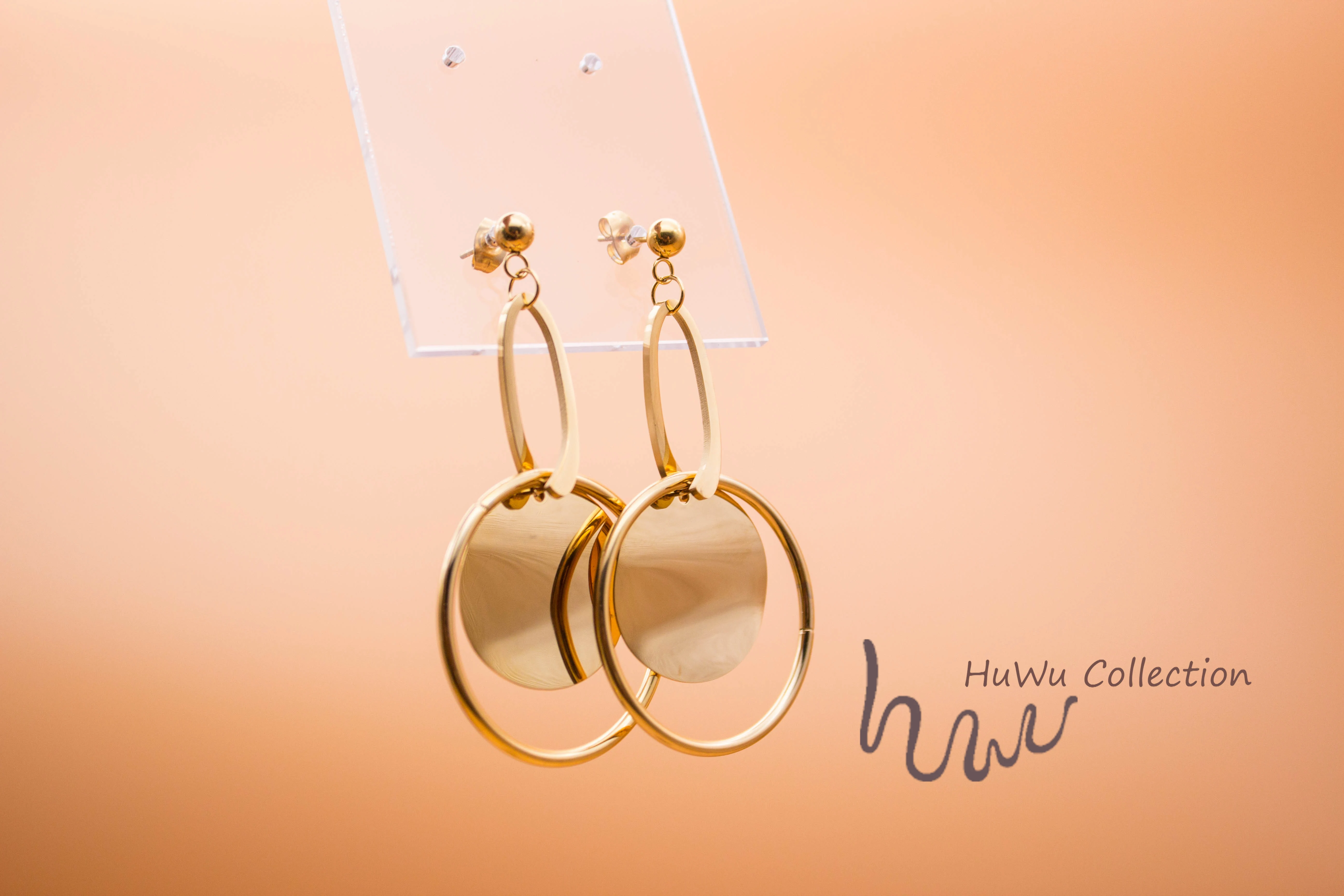 

Women's Geometric Combination Dangle Earrings Newest Trendy Circle Shape Ear Drops for Urban Chic All-Match All Season from HuWu