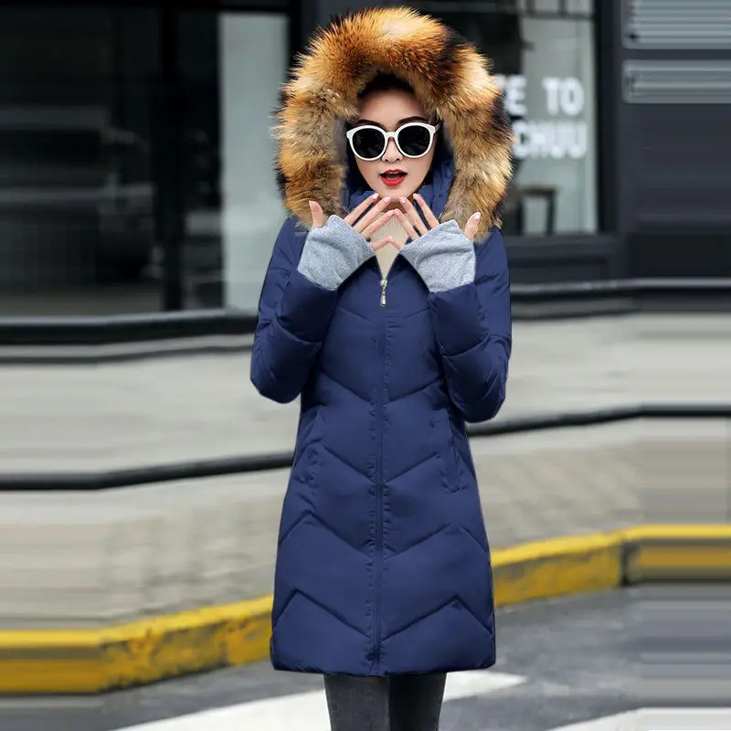 Dark blue2 Большие размеры, S-5XL, женские зимние куртки, пальто, толстая теплая куртка с капюшоном, повседневная верхняя одежда, женские длинные куртки, зимнее пальто для женщин - Цвет: Dark blue2