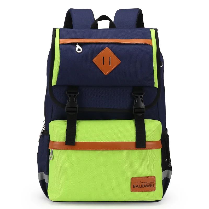 

2016-Hot Selling bai jia wei Burden Relieving Senior Backpack Young STUDENT'S Shoulder Middle School Students School Bag
