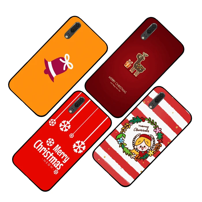 Красочные рождественские Роскошные Чехлы для huawei P30 P20 P10 mate 10 20 Pro Lite