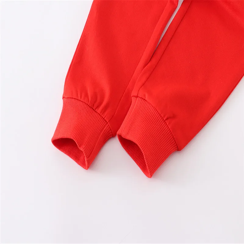 Jumping Meters New Arrival Red Children's Sweatpants Drawstring Autumn Spring Boys Girls Trousers Pants Baby Clothes 4