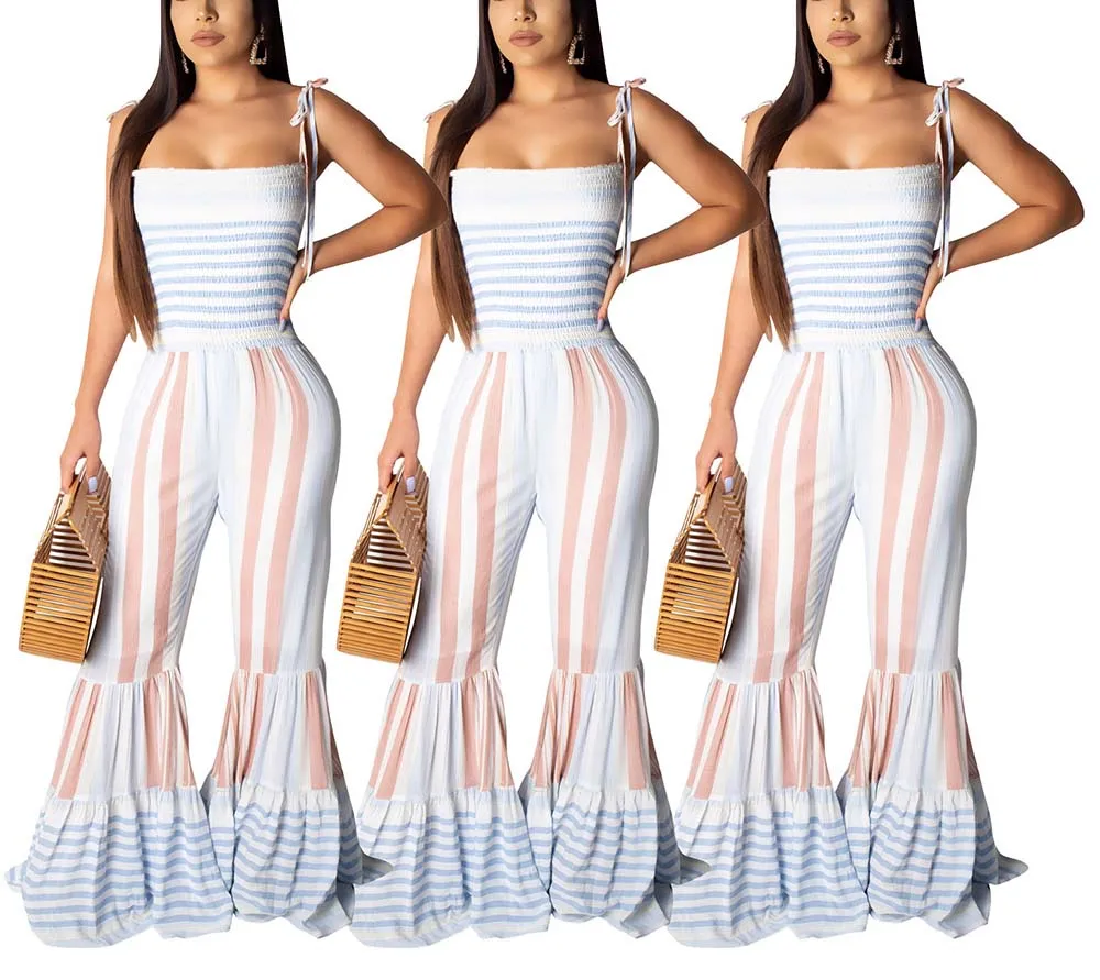 Long Jumpsuits and Playsuits 2023 Women Summer Romper Pajamas Playsuit Overalls Bodysuit Body Suit F0583