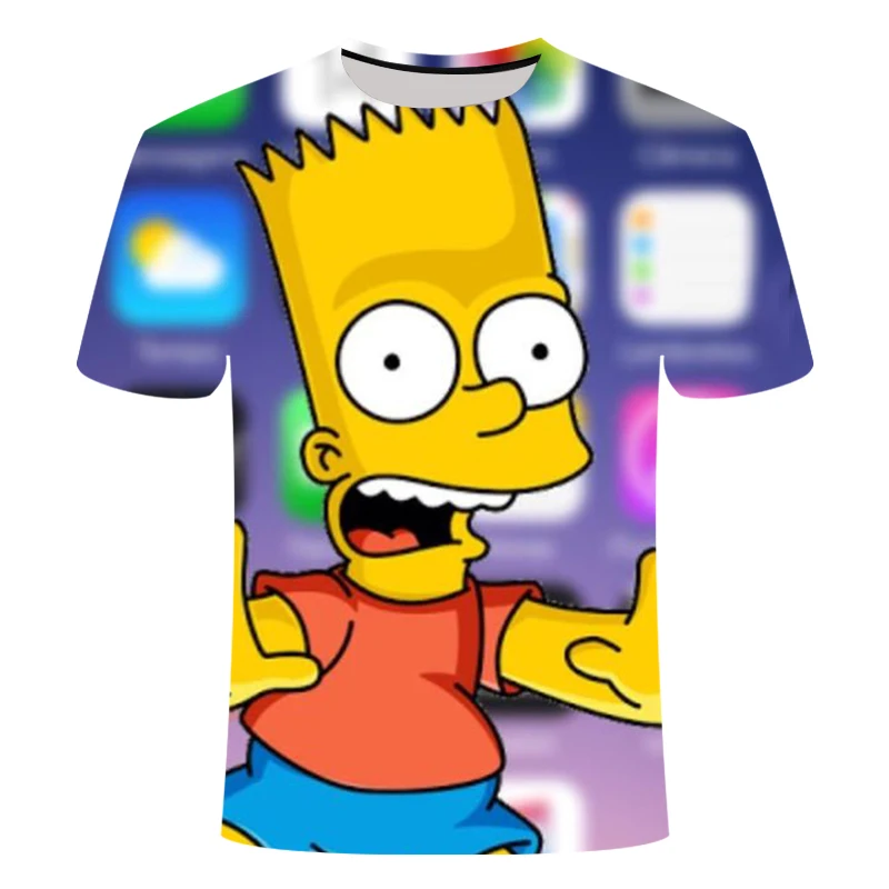

New Spring T-shirt Simpson printing 3D men's women's T-shirt casual Harajuku cartoon funny T-shirt Asian size S-6XL