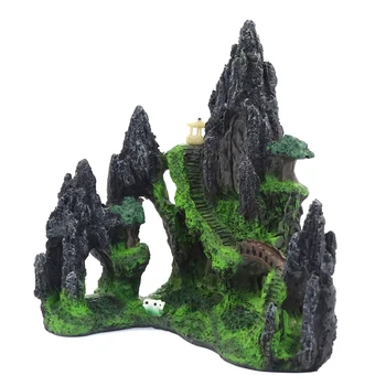 

Non-Toxic Resin Aquarium Decoration Aquarium Rockery Mountain View Rock Cave Stone Tree Fish Tank Cave Ornament Accessories