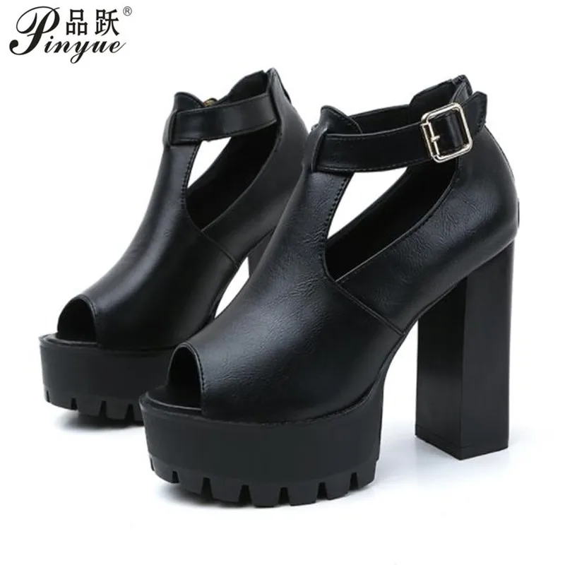 

Fish Mouth High Heel Thick Waterproof Platform Thick Bottom women's Shoes Sandals