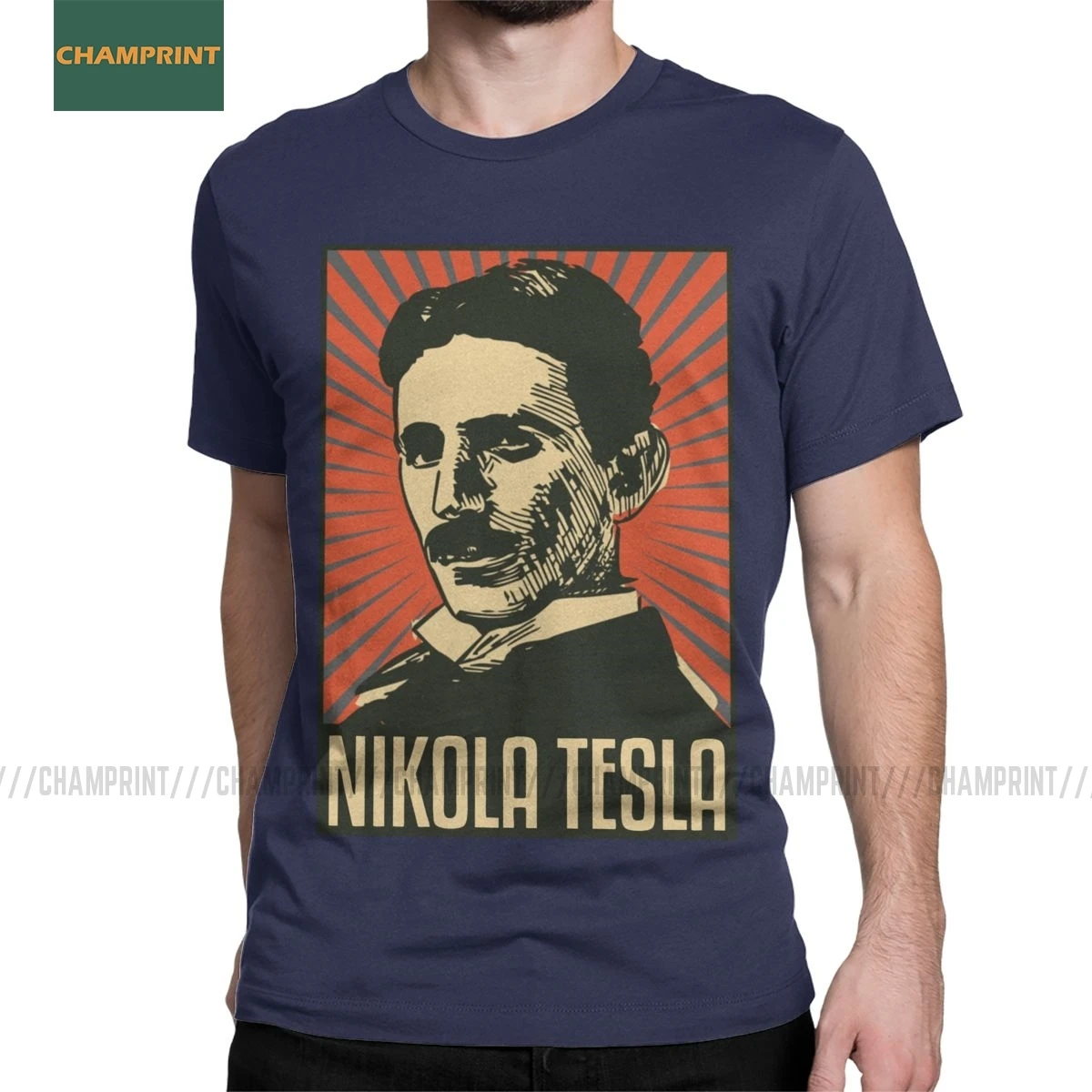 Мужская хлопковая Футболка Nikola Tesla Забавные футболки с ученым изобретателем