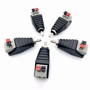 

5PCS RCA Connectors Male female Plug TO AV Screw Terminal Video AV Balun Adapter Connector
