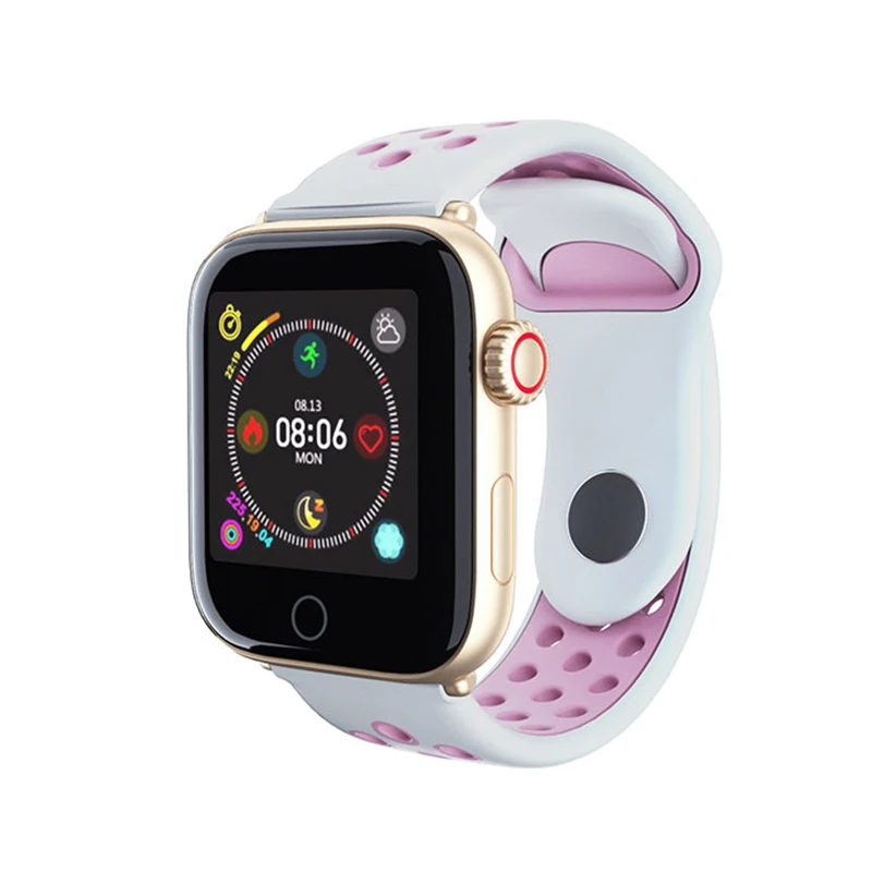 LEMFO Смарт-часы для мужчин и женщин монитор сердечного ритма кровяное давление IP67 Водонепроницаемый напоминание Сообщения телефон часы для Apple Android - Цвет: Pink