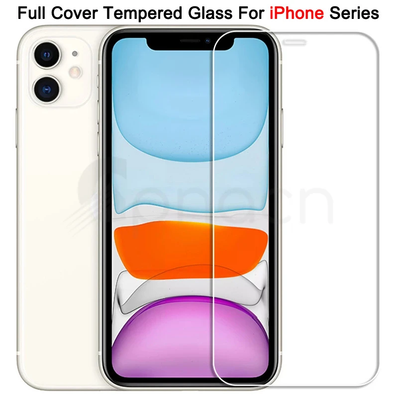 9H Tempered Protective Glass For iPhone 11 12 Pro XR X XS Max Screen Protector Film on iPhone 7 6 8 6s Plus 5 5S SE 2020 Glass phone protector