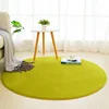 Coral Fleece Round Carpet For Living Bedroom Rugs Coffee Table Foot Mats Balcony Bay Window Carpet Kid's Play Crawling Mat Gray 2