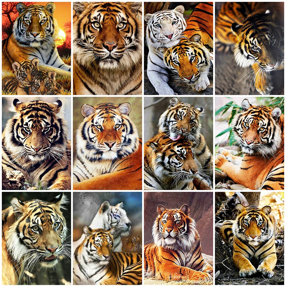 Evershine 5D DIY Diamant Malerei Tiger Volle Quadratmeter Diamant 