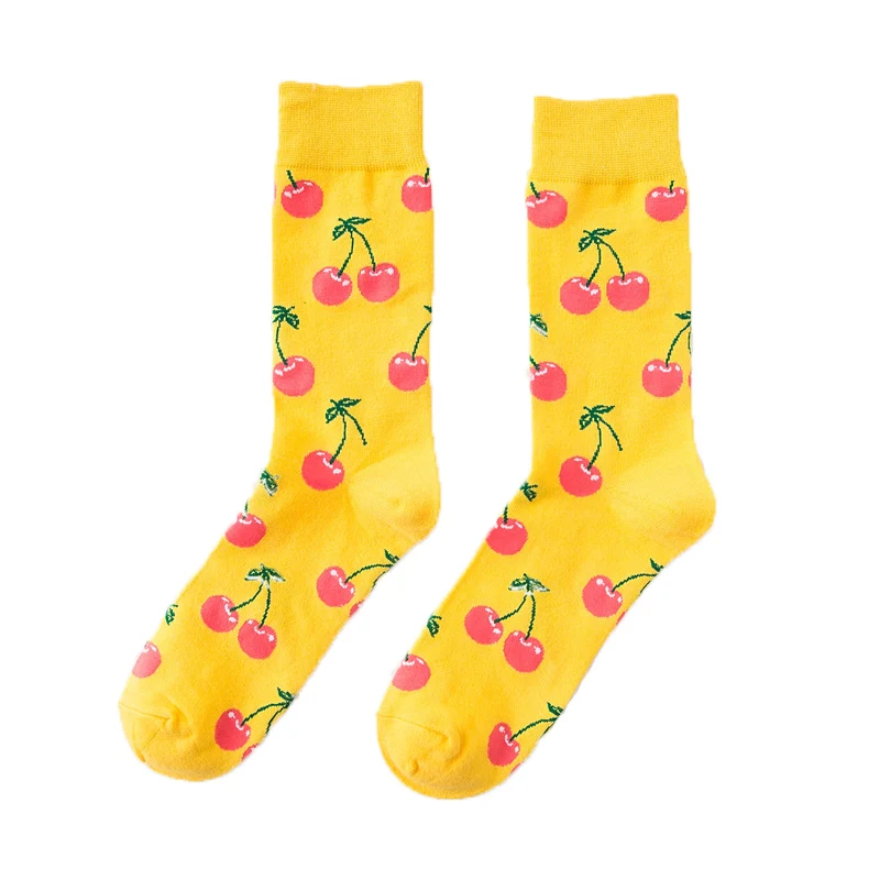 Новое поступление, женские носки, Забавные милые Мультяшные носки с фруктами, бананами, авокадо, лимонами, едой, счастливым японским Харадзюку, скейтбордом