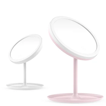 

5V 1A LED Light HD Makeup Mirror Table Portable Foldable Mirror for Women Makeup Tool 26.5 x 18 x 17.7cm NShopping