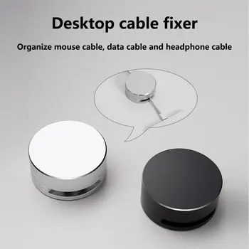 

Aluminum Alloy Metal Wire Fixer Magnetic Suction Organizer Desktop Charging Cable Data Cable Fixed Storage Tool