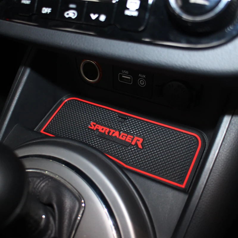 

Anti-slip Cup Pad Cover For Kia Sportage R 2011 2012 2013 2014 2015 Gate Slot Pad Door Groove Mat Interior decoration Accessory