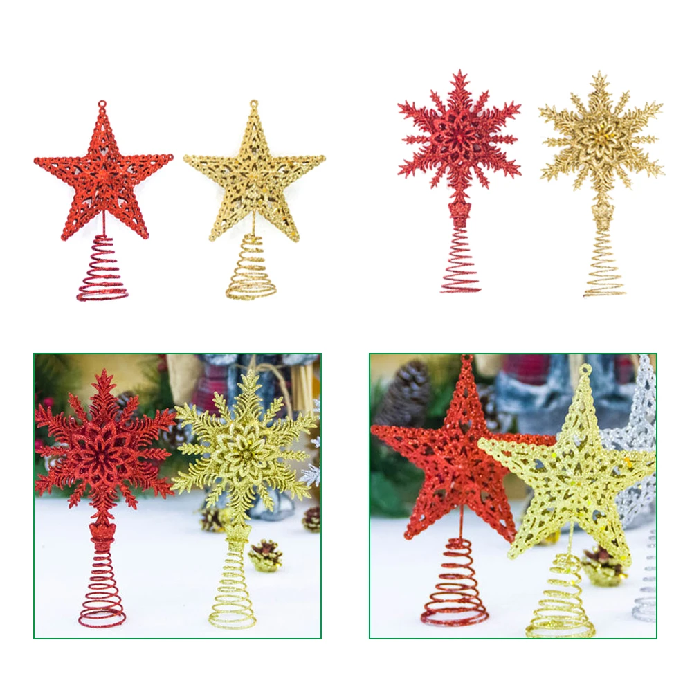

Christmas Tree Top Star Ornaments 3D Colorful Christmas Home Hanging Decorations Xmas Tree Toppers Star Navidad 2019