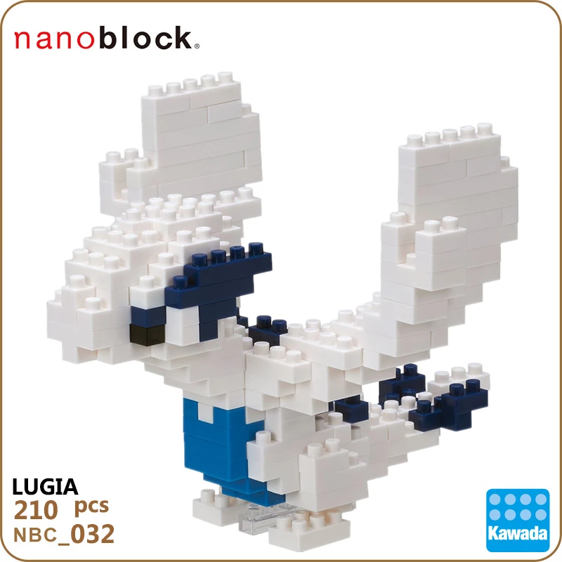 Nanoblock Покемон Пикачу nbmm_032 LUGIA 210 шт. аниме мультфильм алмаз мини микро блоки строительные блоки кирпичи игрушки игры
