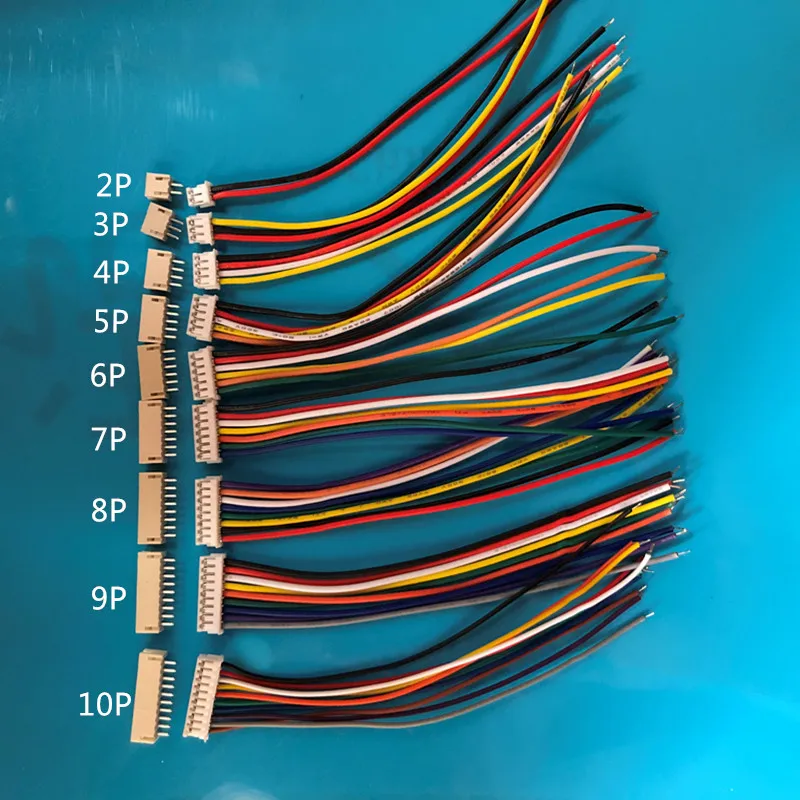 10 комплектов Миниатюрный разъем Micro ZH1.5MM 2/3/4/5/6/7/8/9/10 Pin JST с длиной 100 мм кабели