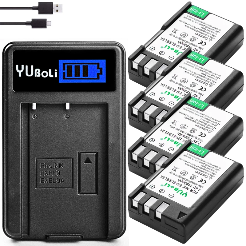 Bateria EN EL9 EN-EL9 EN-EL9a RU EL9a Батарея + Dual USB зарядное устройство для Nikon Coolpix D40 D60 D40X D5000 D3000