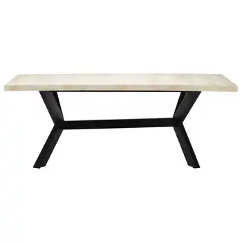 

vidaXL Dining Table White 200x100x75 cm Solid Mango Wood