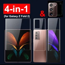 4-em-1 frente para trás hydrogel filme câmera lente protetor de tela para galaxy z fold 2 5g lente de vidro filme para samsung galaxy z fold 2